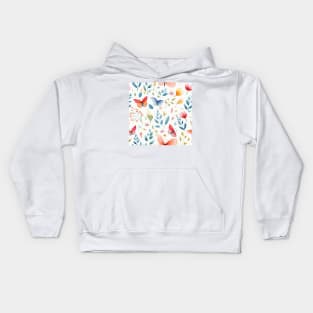 Butterflies in watercolors Kids Hoodie